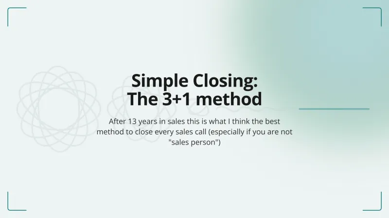 Cover for Simple Closing: The 3+1 Method